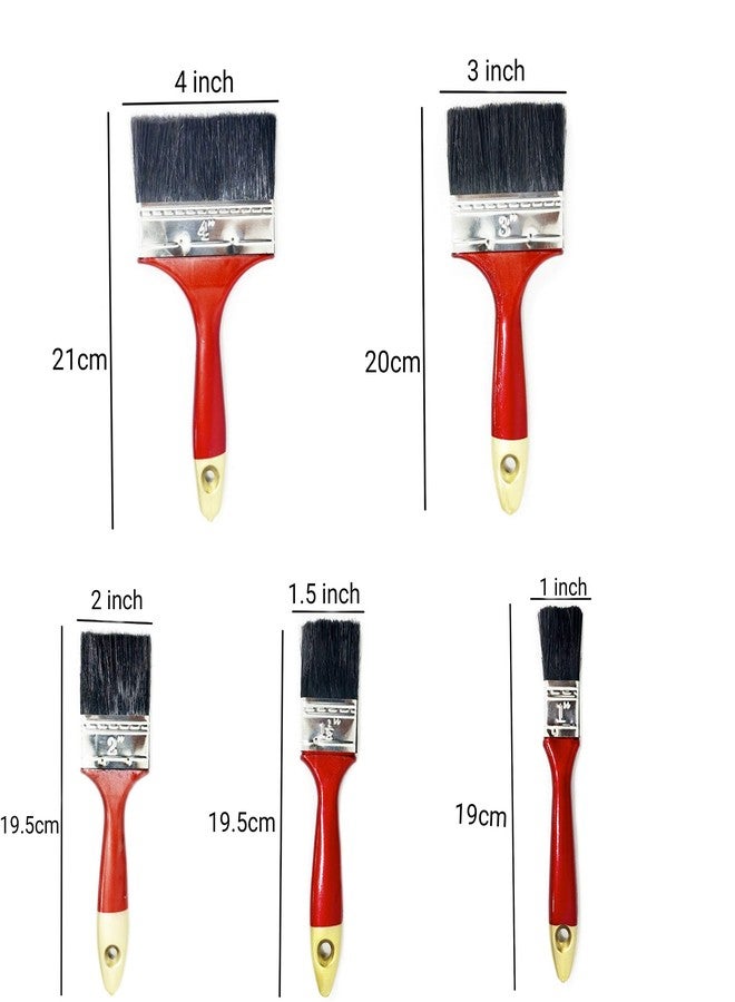 DARIT 1.5" 6PCS Artist Paint Brush Wash Brushes Gesso, Varnishes, Acrylic Painting, Watercolour, Wood, Wall, Furniture-Brush (1.5", 6) - Image 4
